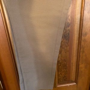 Stretch cotton patterned crop pants